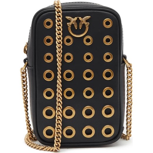 Pinko Skórzana torebka na telefon PHONE CASE VITELLO SETA + VELE Pinko Uniwersalny Gomez Fashion Store
