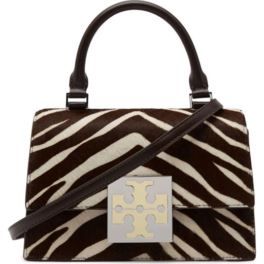 TORY BURCH Skórzana torebka na ramię Bon Zebra Mini Top ze sklepu Gomez Fashion Store w kategorii Kuferki - zdjęcie 163946534