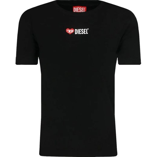 Diesel T-shirt | Regular Fit ze sklepu Gomez Fashion Store w kategorii Bluzki dziewczęce - zdjęcie 163947653