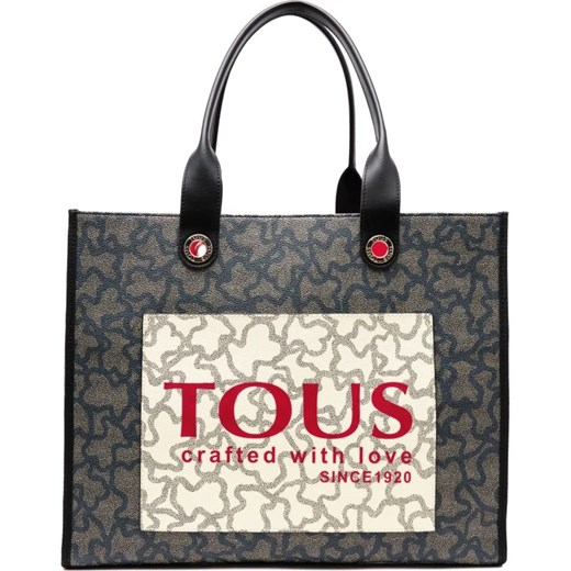Shopper bag czarna Tous ze skóry ekologicznej