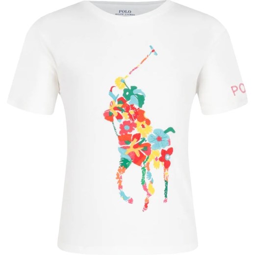 POLO RALPH LAUREN T-shirt | Regular Fit ze sklepu Gomez Fashion Store w kategorii Bluzki dziewczęce - zdjęcie 163949331