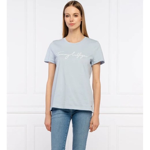 Tommy Hilfiger T-shirt | Regular Fit ze sklepu Gomez Fashion Store w kategorii Bluzki damskie - zdjęcie 163953070