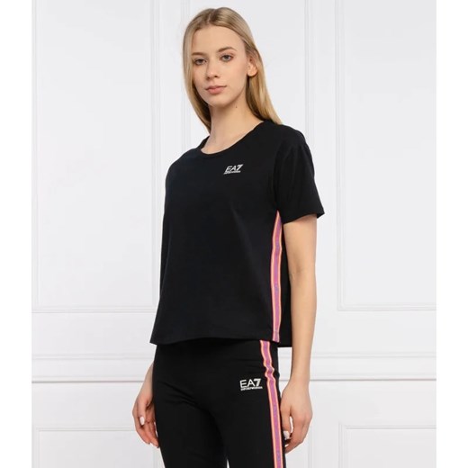 EA7 T-shirt | Cropped Fit ze sklepu Gomez Fashion Store w kategorii Bluzki damskie - zdjęcie 163954574