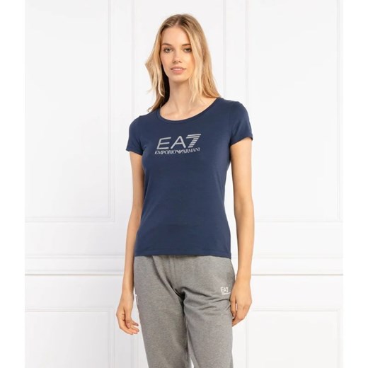 EA7 T-shirt | Slim Fit ze sklepu Gomez Fashion Store w kategorii Bluzki damskie - zdjęcie 163954812