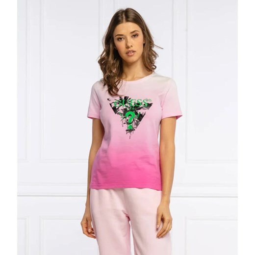 GUESS T-shirt PALMS | Slim Fit ze sklepu Gomez Fashion Store w kategorii Bluzki damskie - zdjęcie 163955192
