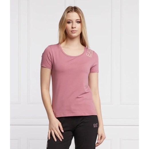 EA7 T-shirt | Regular Fit ze sklepu Gomez Fashion Store w kategorii Bluzki damskie - zdjęcie 163956982