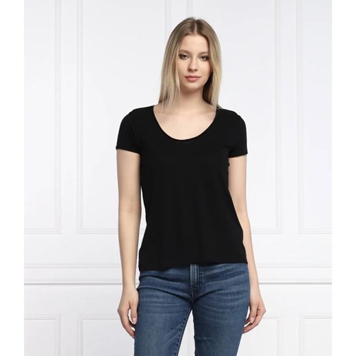 HUGO T-shirt Dazalea | Relaxed fit | z dodatkiem lnu ze sklepu Gomez Fashion Store w kategorii Bluzki damskie - zdjęcie 163957271