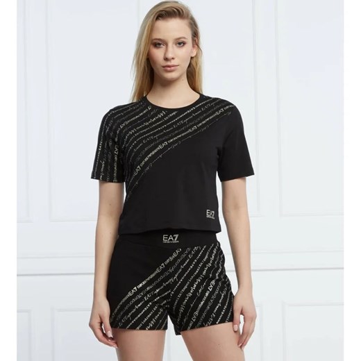 EA7 T-shirt | Cropped Fit ze sklepu Gomez Fashion Store w kategorii Bluzki damskie - zdjęcie 163957383