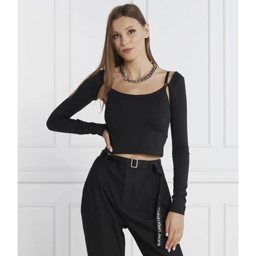 Bluzka damska Calvin Klein z elastanu