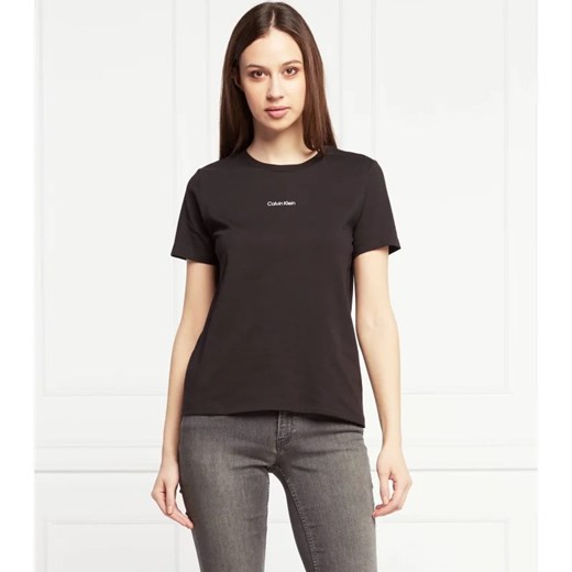 Calvin Klein T-shirt | Regular Fit ze sklepu Gomez Fashion Store w kategorii Bluzki damskie - zdjęcie 163958001