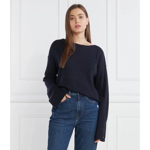 Tommy Hilfiger Wełniany sweter BOAT-NK | Relaxed fit Tommy Hilfiger XS Gomez Fashion Store