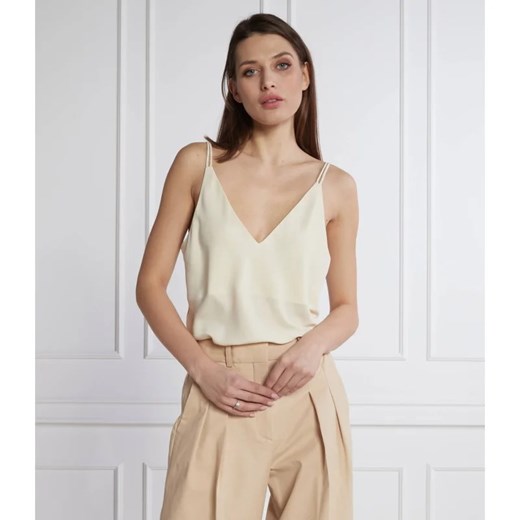 Calvin Klein Satynowy top | Regular Fit ze sklepu Gomez Fashion Store w kategorii Bluzki damskie - zdjęcie 163958180