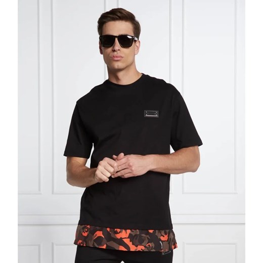 T-shirt męski Les Hommes z napisem z krótkim rękawem 