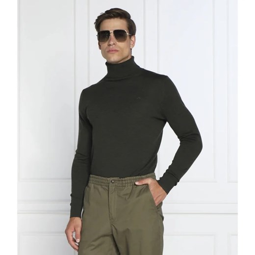 Sweter męski Calvin Klein zielony z wełny 