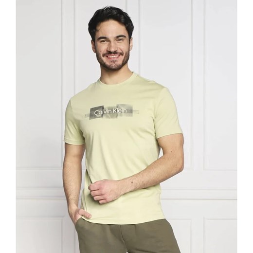 T-shirt męski Calvin Klein młodzieżowy z krótkimi rękawami bawełniany 