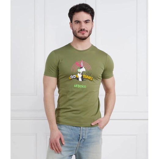 T-shirt męski Iceberg z krótkim rękawem młodzieżowy 