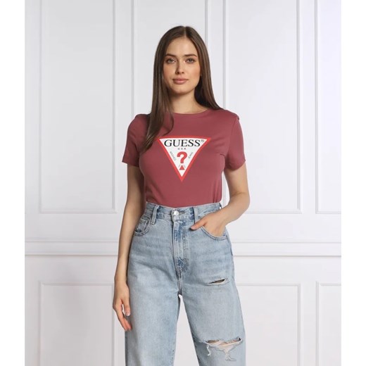 GUESS T-shirt ORIGINAL | Regular Fit ze sklepu Gomez Fashion Store w kategorii Bluzki damskie - zdjęcie 163958533