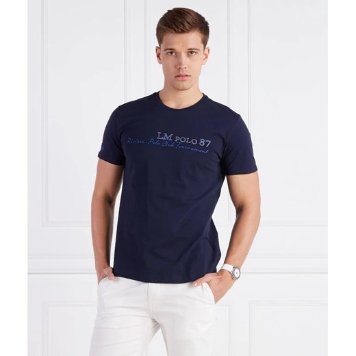 T-shirt męski La Martina z krótkim rękawem z bawełny w stylu młodzieżowym 