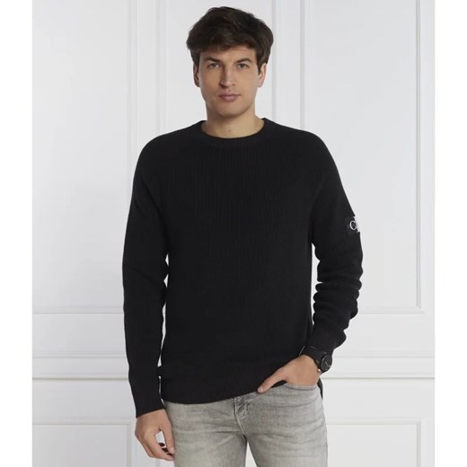 CALVIN KLEIN JEANS Sweter BADGE EASY | Regular Fit M okazyjna cena Gomez Fashion Store