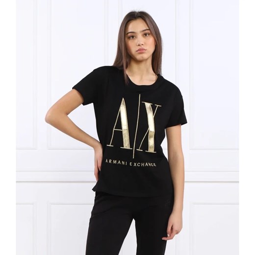 Armani Exchange T-shirt | Regular Fit ze sklepu Gomez Fashion Store w kategorii Bluzki damskie - zdjęcie 163959582