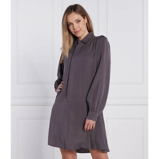 Sukienka Samsøe & szara z długim rękawem mini casual
