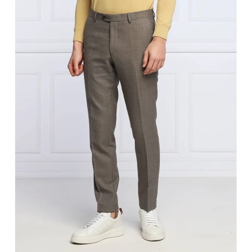 Oscar Jacobson Wełniane spodnie Denz | Slim Fit Oscar Jacobson 50 okazja Gomez Fashion Store