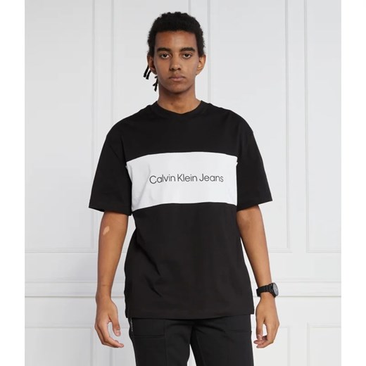 T-shirt męski czarny Calvin Klein z krótkim rękawem