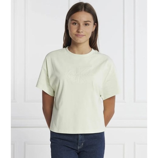CALVIN KLEIN JEANS T-shirt EMBOSSED MONOLOGO | Oversize fit XS Gomez Fashion Store