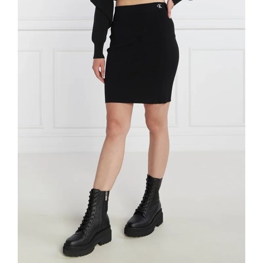 Spódnica Calvin Klein z poliamidu