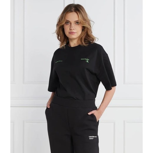CALVIN KLEIN JEANS T-shirt | Oversize fit ze sklepu Gomez Fashion Store w kategorii Bluzki damskie - zdjęcie 163962330