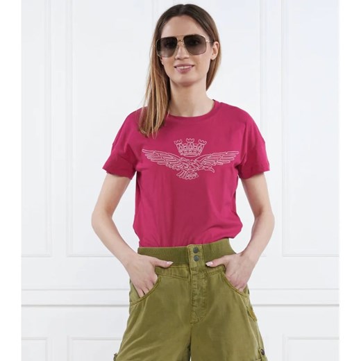 Aeronautica Militare T-shirt | Slim Fit ze sklepu Gomez Fashion Store w kategorii Bluzki damskie - zdjęcie 163962700