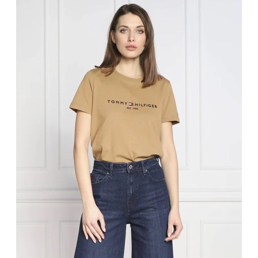 Bluzka damska Tommy Hilfiger z krótkim rękawem z napisami