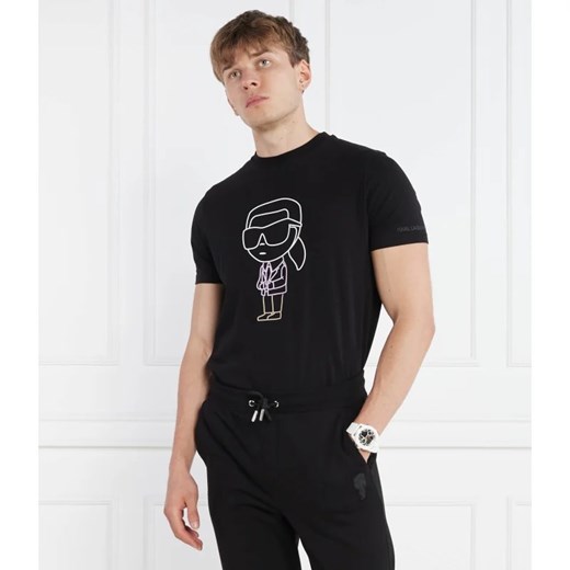T-shirt męski Karl Lagerfeld z krótkimi rękawami z bawełny 