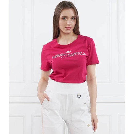 Aeronautica Militare T-shirt | Regular Fit ze sklepu Gomez Fashion Store w kategorii Bluzki damskie - zdjęcie 163966930