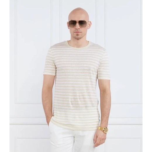 BOSS Lniany t-shirt Tiburt 350 | Regular Fit XXL wyprzedaż Gomez Fashion Store