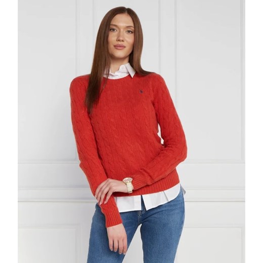 POLO RALPH LAUREN Wełniany sweter | Regular Fit | z dodatkiem kaszmiru ze sklepu Gomez Fashion Store w kategorii Swetry damskie - zdjęcie 163967460
