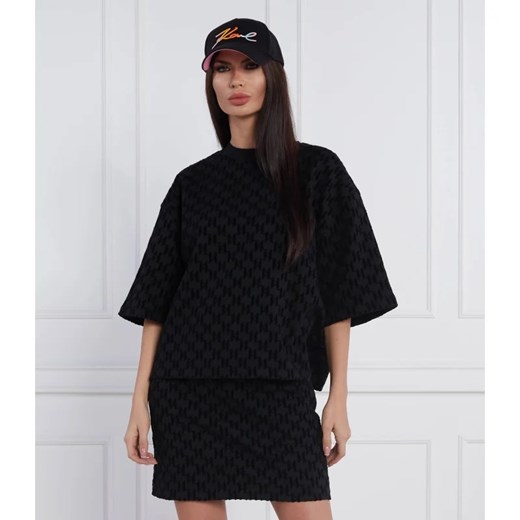 Karl Lagerfeld Bluza Allover Flock | Relaxed fit Karl Lagerfeld XS promocja Gomez Fashion Store