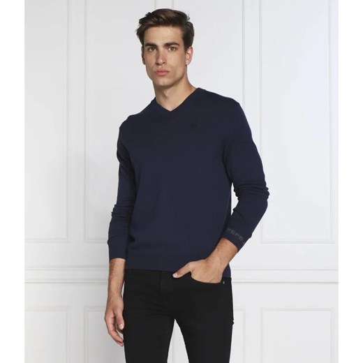 Pepe Jeans London Sweter ANDRE | Slim Fit | z dodatkiem wełny i kaszmiru ze sklepu Gomez Fashion Store w kategorii Swetry męskie - zdjęcie 163968052