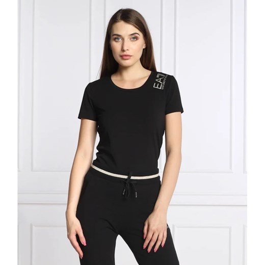 EA7 T-shirt | Regular Fit ze sklepu Gomez Fashion Store w kategorii Bluzki damskie - zdjęcie 163968481