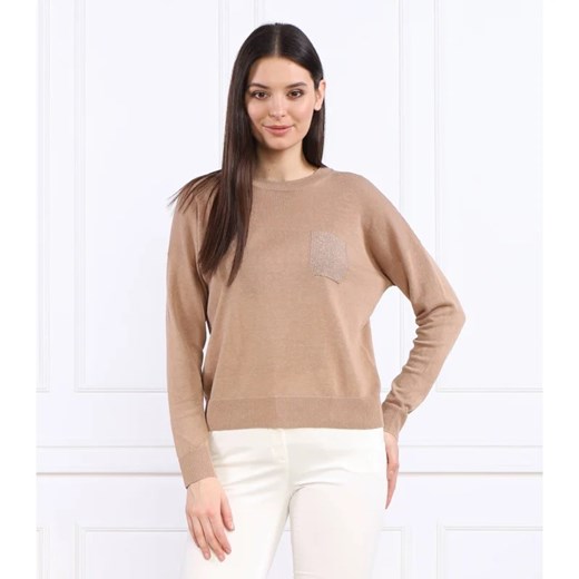 Peserico Lniany sweter | Regular Fit ze sklepu Gomez Fashion Store w kategorii Swetry damskie - zdjęcie 163969804