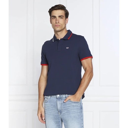 Granatowy t-shirt męski Tommy Jeans bawełniany
