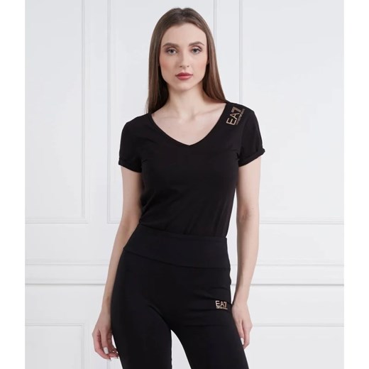 EA7 T-shirt | Regular Fit ze sklepu Gomez Fashion Store w kategorii Bluzki damskie - zdjęcie 163970321