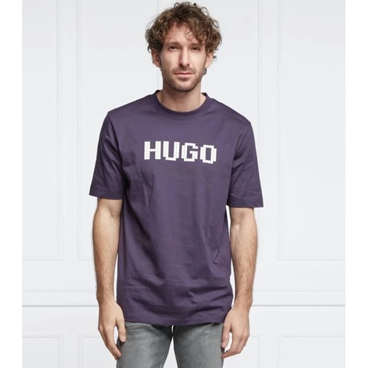 HUGO T-shirt Damer | Regular Fit ze sklepu Gomez Fashion Store w kategorii T-shirty męskie - zdjęcie 163970533