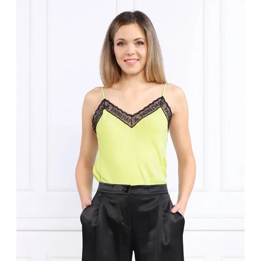 Patrizia Pepe Satynowy top | Regular Fit ze sklepu Gomez Fashion Store w kategorii Bluzki damskie - zdjęcie 163970741