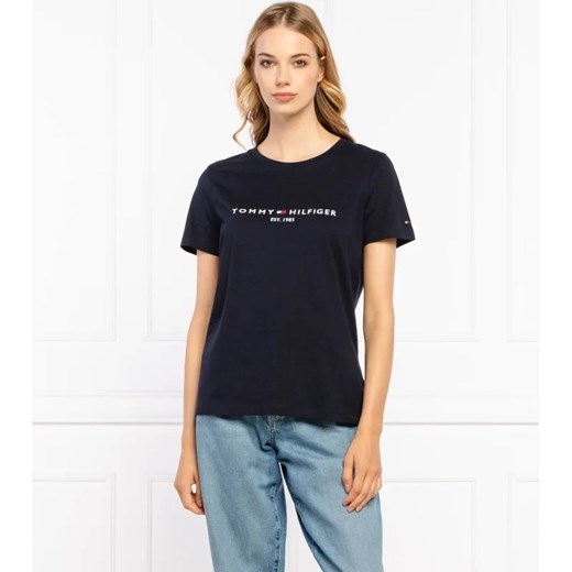 Tommy Hilfiger T-shirt | Regular Fit ze sklepu Gomez Fashion Store w kategorii Bluzki damskie - zdjęcie 163971203