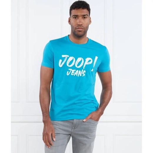 T-shirt męski Joop! niebieski wiosenny z krótkimi rękawami 