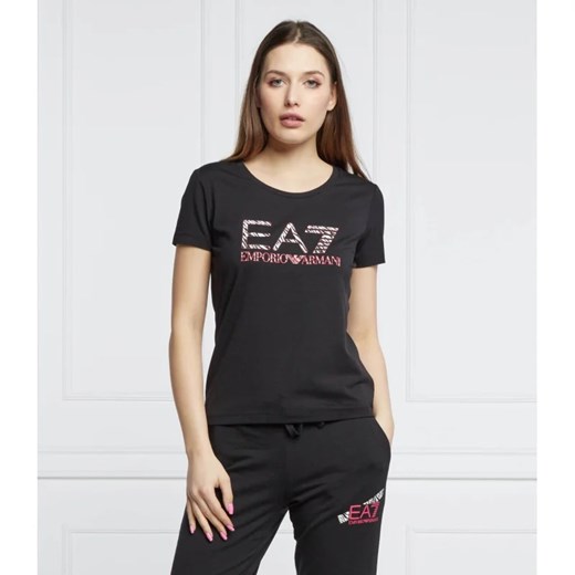 EA7 T-shirt | Regular Fit ze sklepu Gomez Fashion Store w kategorii Bluzki damskie - zdjęcie 163971393