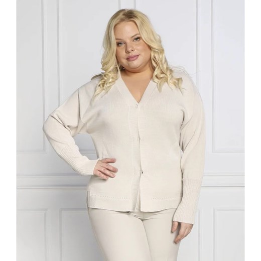 Persona by Marina Rinaldi Kardigan MOKA plus size | Regular Fit | z dodatkiem Persona By Marina Rinaldi 38/40 Gomez Fashion Store okazja