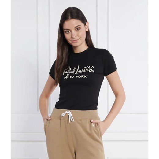 POLO RALPH LAUREN T-shirt | Slim Fit ze sklepu Gomez Fashion Store w kategorii Bluzki damskie - zdjęcie 163972203