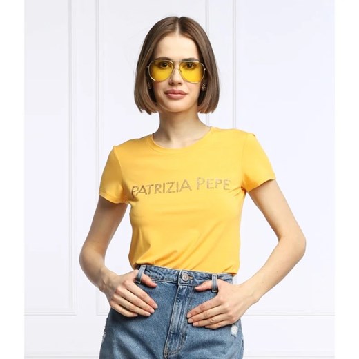 Patrizia Pepe T-shirt MAGLIAT | Regular Fit ze sklepu Gomez Fashion Store w kategorii Bluzki damskie - zdjęcie 163972392